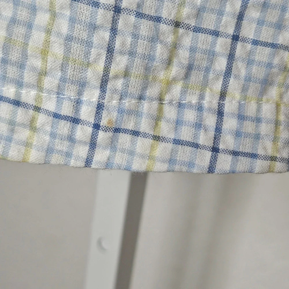 Simply‎ Smock Baby Blue Yellow Plaid Duckling Hand Smocked Romper Sunsuit Kids